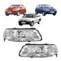 Par Farol Vw Gol Saveiro Parati G3 1999 A 2005 Foco Simples Ambos Lados