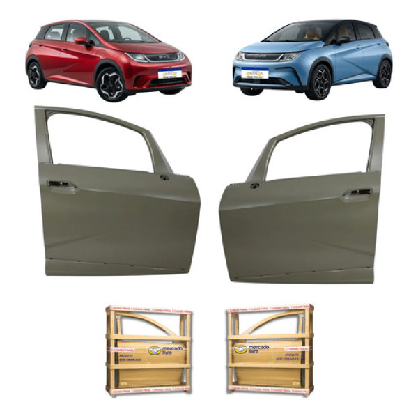 Par Porta Dianteira Byd Dolphin Plus 2024 2025 2026 Nova Dianteira Ambos Cinza
