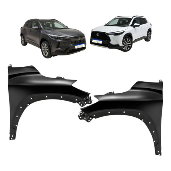 Par Paralama Toyota Corolla Cross 2022 A 2026 Novo Preto 