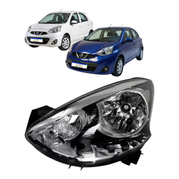 Farol Le Nissan March 2015 2016 A 2020 Sv Sl S Conforto Rio