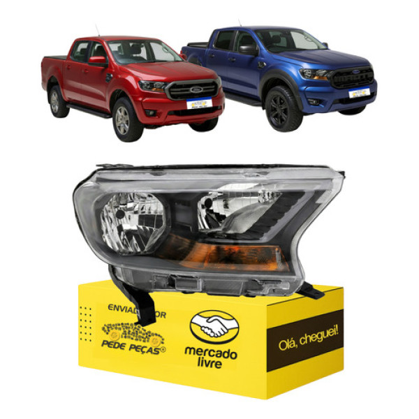 Farol Ford Ranger 2017 2018 2019 A 2023 Pisca Ambar Novo Ld Direito/passageiro