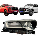 Farol Toyota Hilux 2021 A 2025 Full Led Moldura Cromada Le Esquerdo/motorista