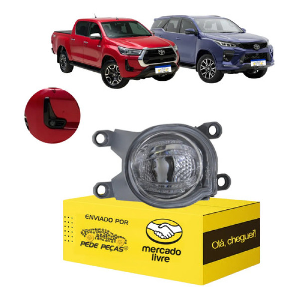 Farol Milha Cibié Toyota Hilux Sw4 2021 22 23 A 2026 Led Ld Cristal