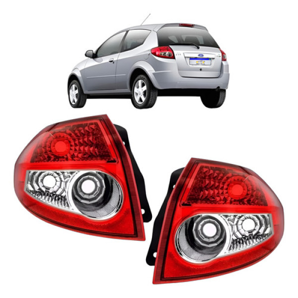 Lanterna Ford Ka 2008 2009 2010 2011 2012 2013 Bicolor Par Direito Vermelho