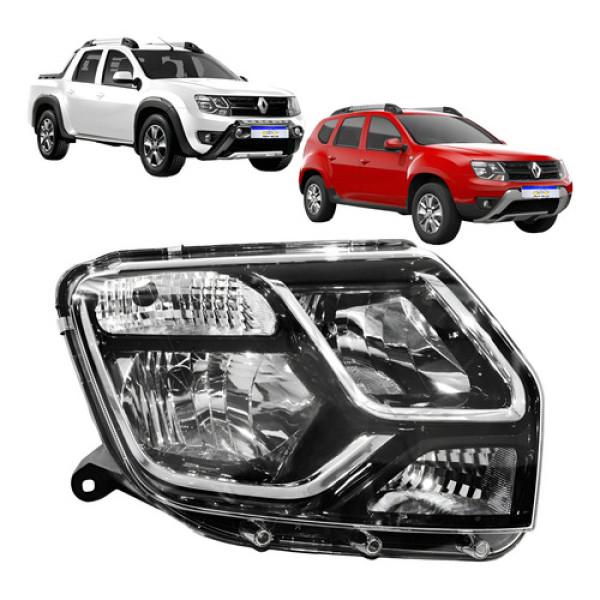 Farol Renault Duster 2016 2017 2018 2019 2020 Novo L.d Direito