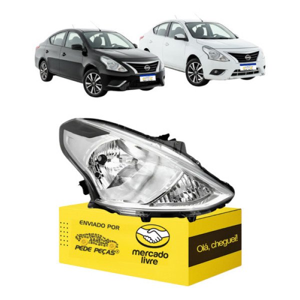 Farol Nissan Versa 2015 2016 2017 2018 2019 2020 2021 Novo