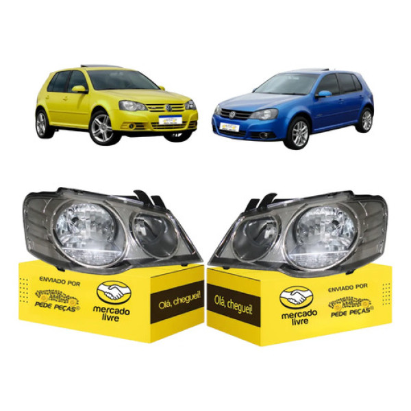 Par Sinaleira Farol Vw Golf 2008 09 10 11 12 2013 Cromomix Ambos Lados