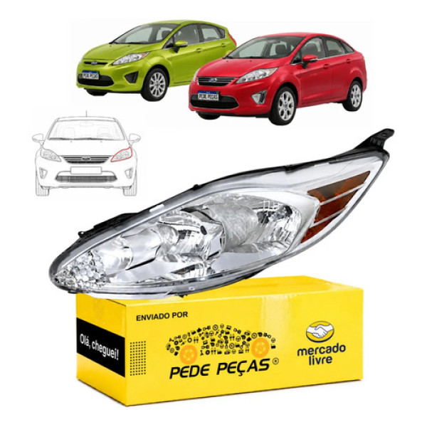 Farol Sinaleira Ford Fiesta 2011 2012 2013 Mexicano Se Le Esquerdo/motorista