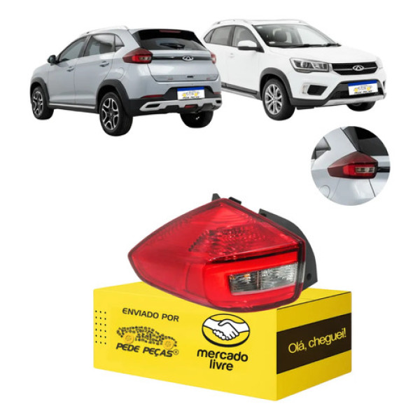 Lanterna Sinaleira Tiggo 2 2018 2019 A 2022 Cristal C/led Le Esquerdo/motorista Cristal