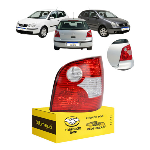 Lanterna Sinaleira Vw Polo Hatch 2003 2004 2005 2006 L.d Direito/passageiro Vermelho