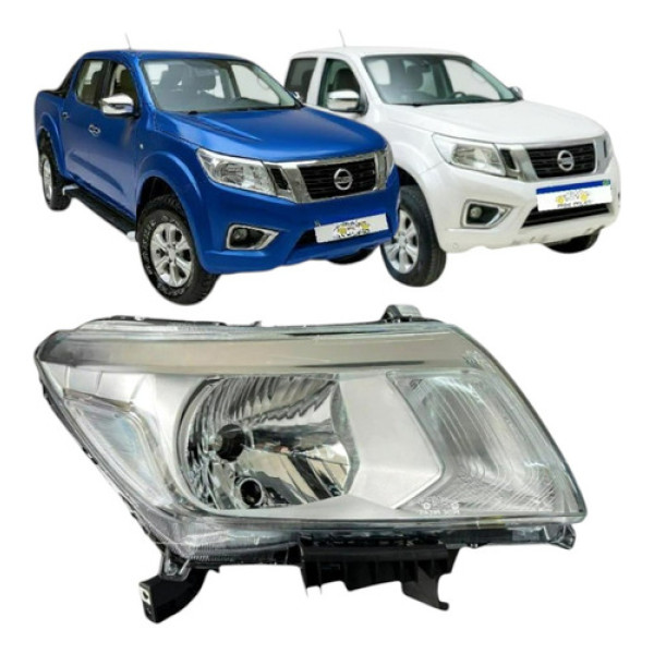 Farol Ld Nissan Frontier 2018 A 2021 Foco Simples Cromado 