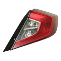 Par Lanterna Traseira Canto Honda Civic 2017 18 19 20 2021 Ambos Lados Vermelho Cristal