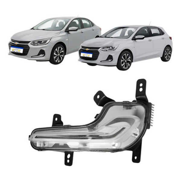 Farol Milha Esquerdo Onix 2020 A 2025 Led Drl Premier Rs - Cristal