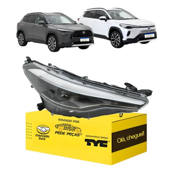 Farol Direito Corolla Cross 2021 2022 2023 2024 2025 2026 Direito/passageiro