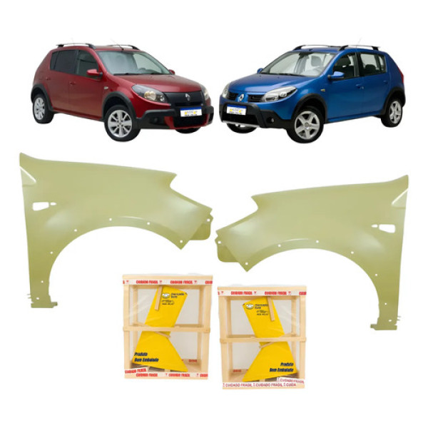 Par Paralama Novo Sandero Stepway 2008 2011 2013 2014