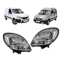 Par Farol Renault Kangoo 2009 A 2018 Cromado Pisca Cristal Ambos Lados