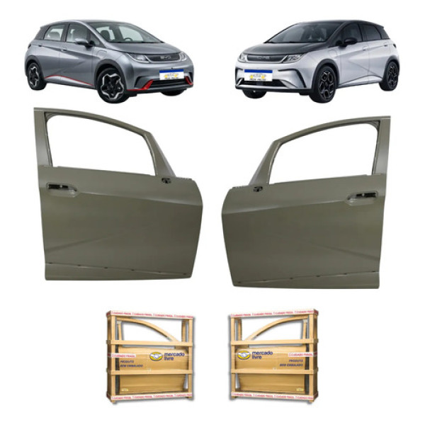 Par Porta Dianteira Byd Dolphin Gs 2024 2025 2026 Nova Dianteira Ambos Cinza