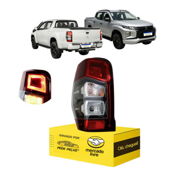 Sinaleira L200 Triton Sport 2021 22 2023 2024 2025 S/led L.e Esquerdo/motorista Tricolor