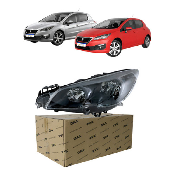 Farol Esquerdo Mascara Cinza Peugeot 308 2016 A 2019 Novo Esquerdo/motorista Farol Esquerdo Mascara Cinza Peugeot 308 2016 A 2019 Novo Esquerdo/motorista