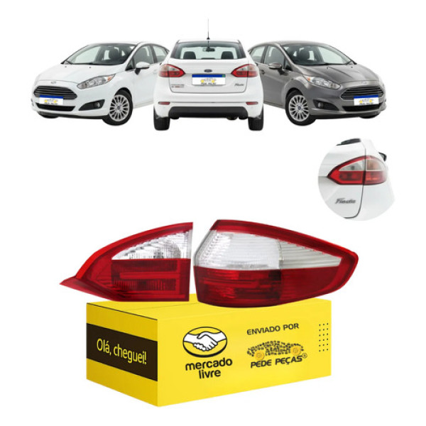 Lanternas Canto Tampa New Fiesta Sedan 2014 2015 16 2017 Ld Direito/passageiro Cristal