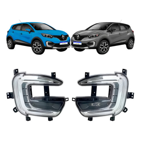Farol Milha Auxiliar Neblina Captur 2017 A 2021 Led Drl Novo