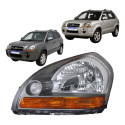 Farol Hyundai Tucson 2009 A 2017 Mascara Cinza Pisca Ambar