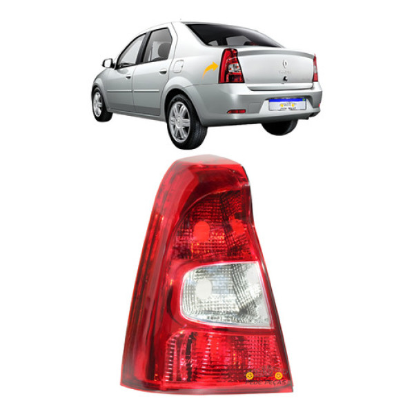Lanterna Traseira Renault Logan 2011 2012 2013 Nova Le Esquerdo Vermelho
