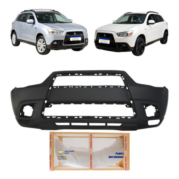 Parachoque Dianteiro Mitsubishi Asx 2011 2012 C/furo Reboque Preto
