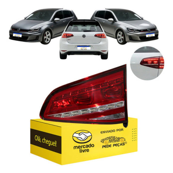 Lanterna Da Tampa Golf 2014 2015 2016 2017 Led Nova L.d Direito/passageiro Vermelho