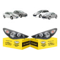 Par Sinaleira Peugeot 207 2008 A 12 13 14 2015 Máscara Negra Ambos Lados