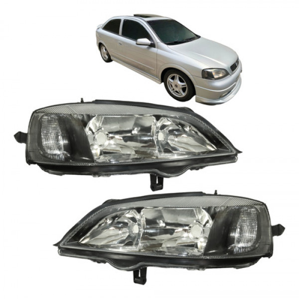 Farol Gm Astra 1998 1999 2000 2001 2002 Máscara Negra Novo
