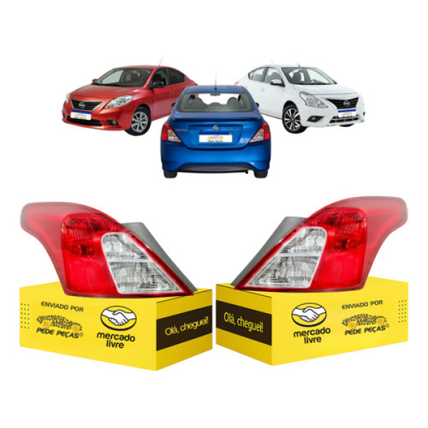 Par Lanterna Versa 2012 2013 2014 2015 2016 2017 18 19 2020 Ambos Lados Vermelho