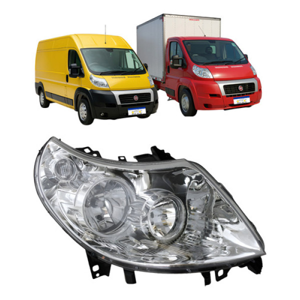 Farol Elétrico Fiat Ducato 2018 A 2021 Cromado Com Motor Ld Direito/passageiro Farol Elétrico Fiat Ducato 2018 A 2021 Cromado Com Motor Ld Direito/passageiro