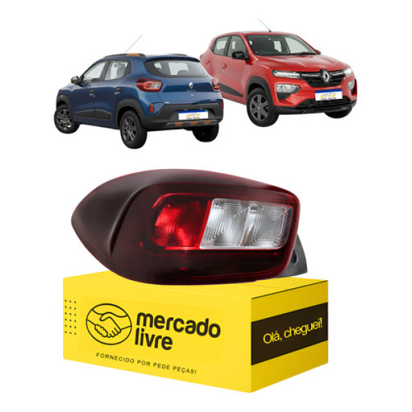 Lanterna Esquerdo Renault Kwid 2023 2024 2025 2026 Com Led Esquerdo/motorista Vermelho