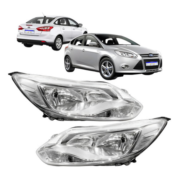 Farol Ford Focus 2014 2015 Novo Cromado