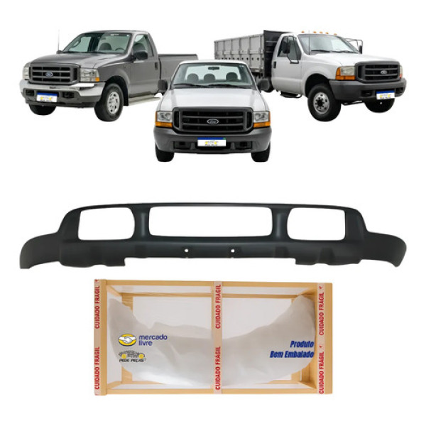 Spoiler Parachoque Inferior Ford F250 F350 F4000 1999 A 2004 Preto