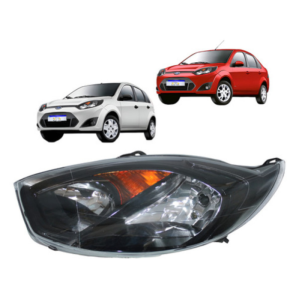 Farol Fiesta Rocam 2010 2011 2012 2013 2014 L.e Masc. Negra Esquerdo