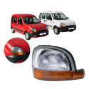 Farol Cromado Renault Kangoo 1997 1998 A 2008 C/pisca Ambar