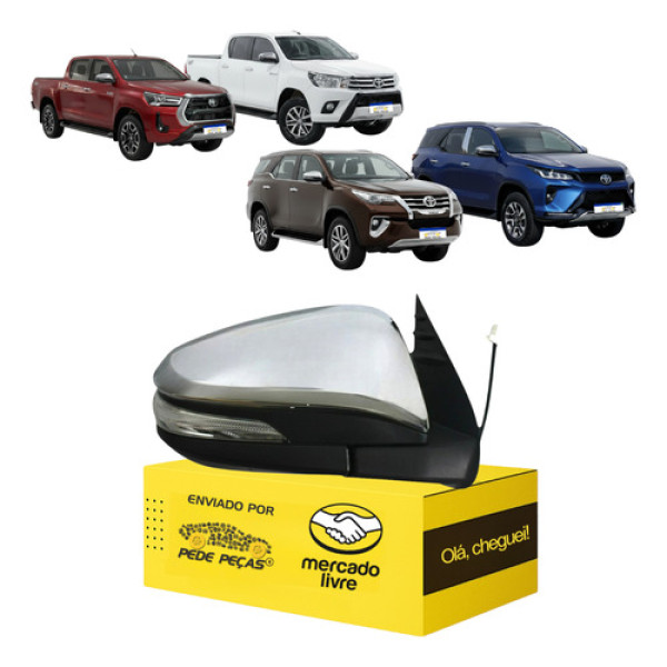 Retrovisor Direito Hilux E Sw4 2016 17 18 19 A 2025 Retratil