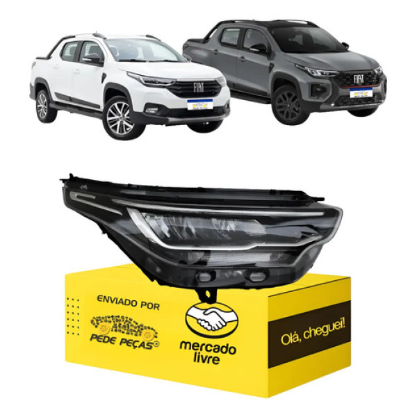 Farol Sinaleira Direita Fiat Strada 2021 22 A 25 26 Full Led Direito/passageiro