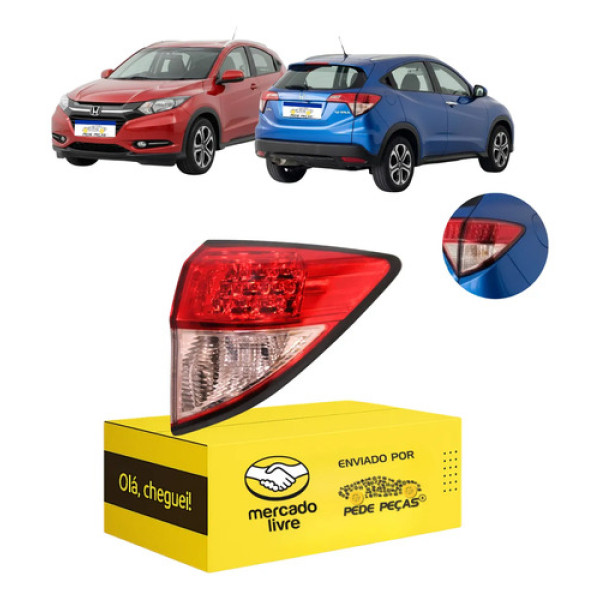 Lanterna Honda Hrv 2015 16 17 2018 C/led Nova Canto L.d Direito/passageiro Cristal