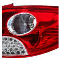 Sinaleira Traseira Peugeot 207 Hatch 2008 09 10 11 A 2015 Ld Direito/passageiro Vermelho/cristal Com Grade Cromada