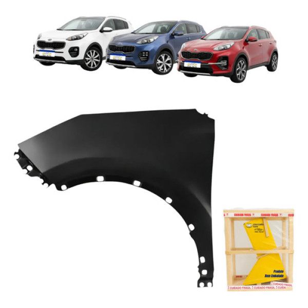 Paralama Esquerdo Kia Sportage 2017 18 19 20 21 2022 C/furo