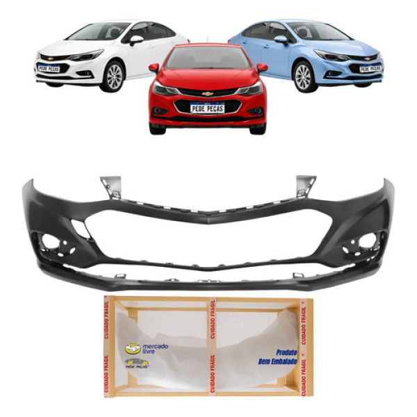 Parachoque Dianteiro Gm Cruze Sedan 2017 2018 2019 Preto Liso Para Pintura