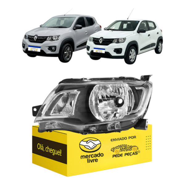 Farol Renault Kwid 2017 2018 2019 2020 2021 L.e Novo   Esquerdo