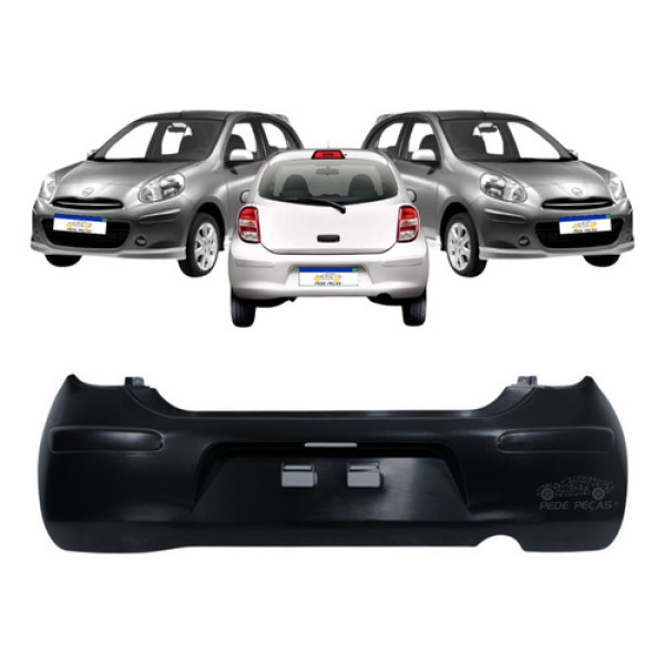 Para-choque Traseiro Nissan March 2011 2012 2013 2014 Novo