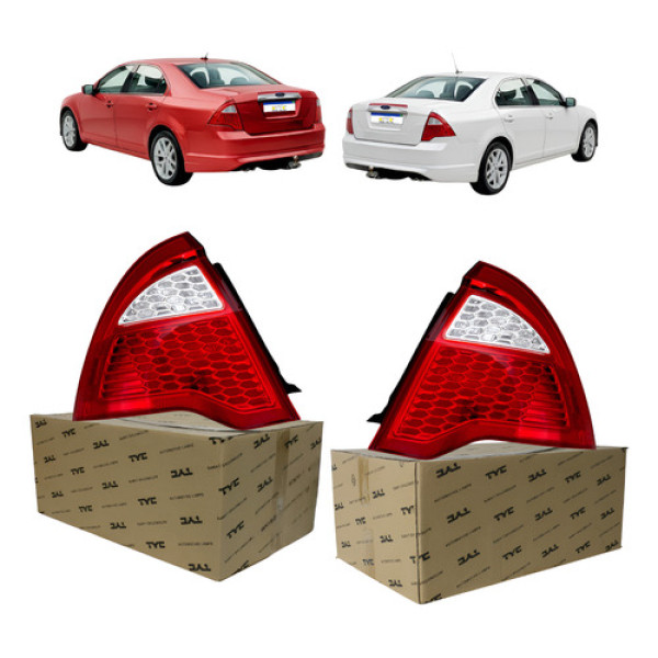 Par Lanterna Ford Fusion 2009 2010 2011 2012 Led Ambos Lados Vermelho