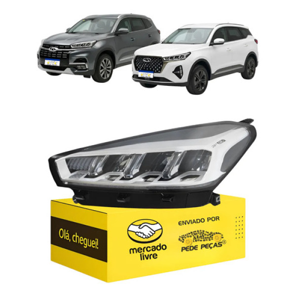 Farol Tiggo 7 Pro 2023 2024 2025 2026 Full Led L.e Esquerdo/motorista