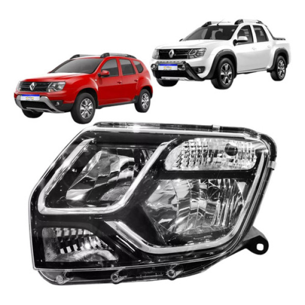 Farol Renault Duster 2016 2017 2018 2019 2020 Esquerdo