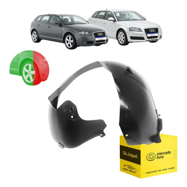 Parabarro Dianteiro Audi A3 2007 08 A 2012 Posterior Novo Ld